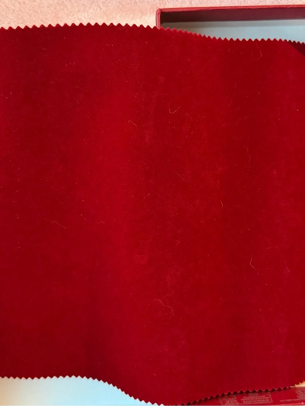Salvatore Ferragamo Red Box with a Suede cloth branded
